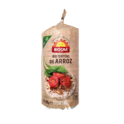 Comprar online TORTA DE ARROZ CON SAL 100G de BIOGRÁ (SORRIBAS). Imagen 1
