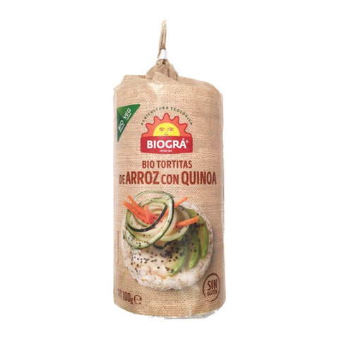 Comprar online TORTA DE ARROZ CON QUINOA 100G de BIOGRÁ (SORRIBAS). Imagen 1