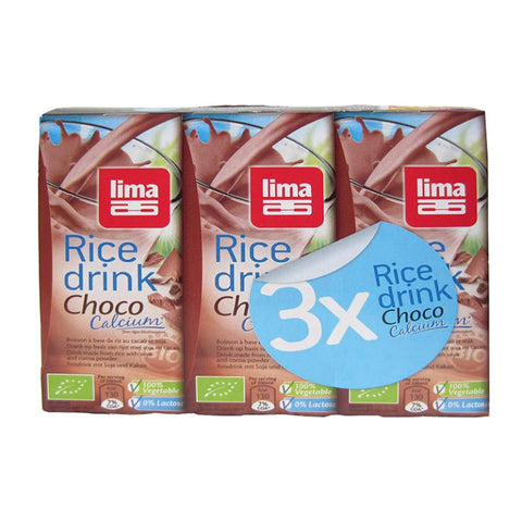 Comprar online BEBIDA ARROZ CHOCOLATE 3X200ML BIO de LIMA. Imagen 1