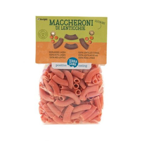 Comprar online MACCHERONI DI LENTICCHIE 100% LENTEJAS ROJAS, GLUT de TERRASANA. Imagen 1