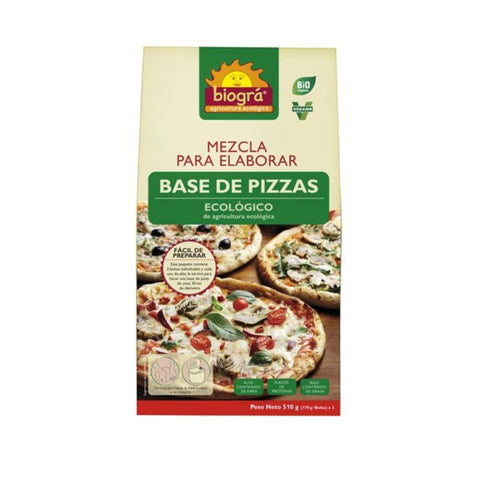 Comprar online MEZCLA PARA ELABORAR BASE DE PIZZAS 510G ESPELTA de BIOGRÁ (SORRIBAS). Imagen 1