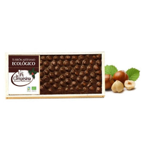 Comprar online TURRON BIO CHOCOLATE-AVELLANAS 200g de CAMPESINA. Imagen 1