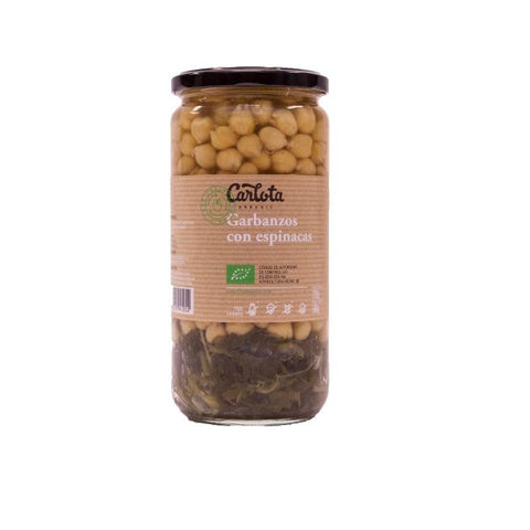 Comprar online ORGANICS GARBANZO CON ESPINACAS 720gr de CARLOTA. Imagen 1