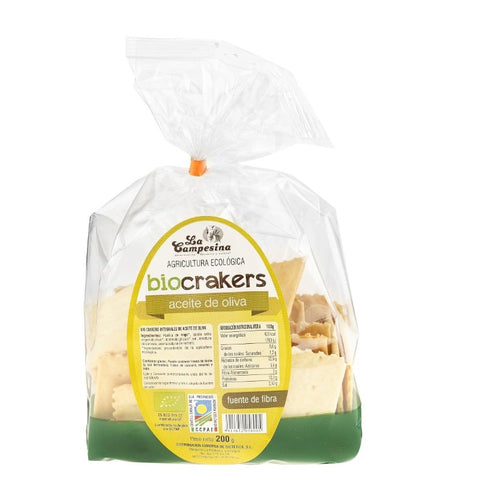 Comprar online BIO CRACKERS ACEITE DE OLIVA 200g de CAMPESINA. Imagen 1