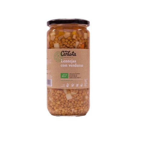 Comprar online ORGANICS LENTEJAS CON VERDURAS 720gr (12 UDS. de CARLOTA. Imagen 1