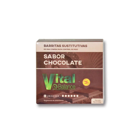 Comprar online BARRITA SUSTITUTIVA COMIDA CHOCOLATE 6 unidades de VITAL BALLANCE. Imagen 1