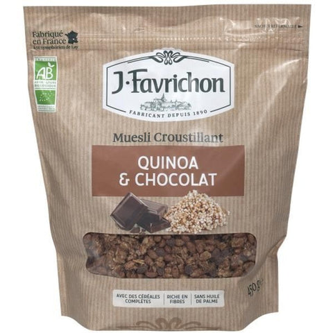 Comprar online CRUNCHY MUESLI QUINOA Y CHOCOLATE 450 g de FAVRICHON. Imagen 1