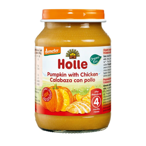 Comprar online POTITO CALABAZA CON POLLO +6 MESES 190g de HOLLE. Imagen 1