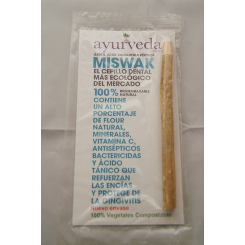 Comprar online CEPILLO DENTAL ECOLOGICO MISWAK DE BAMBÚ de AYURVEDA. Imagen 1