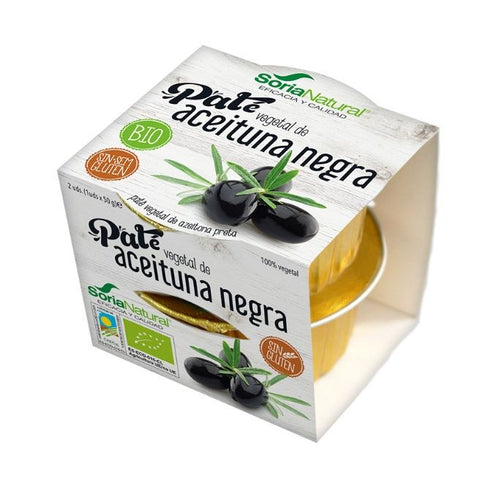 Comprar online PATE VEGETAL ACEITUNA NEGRA FAJA 2 UD X 50 gr de ALECOSOR SORIA NATURAL. Imagen 1