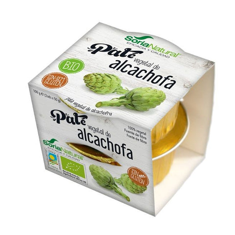 Comprar online PATE VEGETAL DE ALCACHOFA FAJA 2 UD X 50 gr de ALECOSOR SORIA NATURAL. Imagen 1