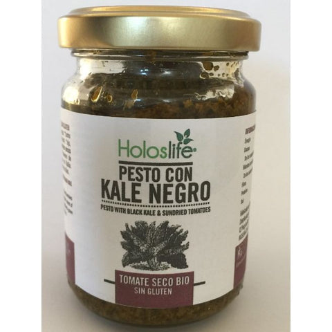 Comprar online PESTO CON KALE NEGRO Y TOMATE SECO BIO 130 gr de HOLOSLIFE. Imagen 1