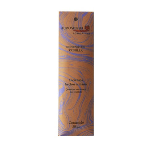 Comprar online INCIENSO AUROSHIKHA VAINILLA 50 G (60 VARILLAS) de AUROSHIKHA. Imagen 1