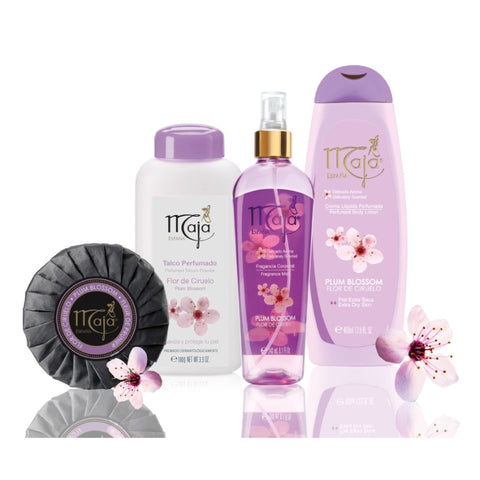 Comprar online SET BODY SPLASH+CREM MANOS+TALCO AROMA PLUM BLOSSO de MAJA. Imagen 1