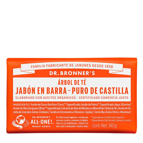Comprar online JABON EN BARRA ARBOL DEL TE 140 G de DR BRONNERS. Imagen 1
