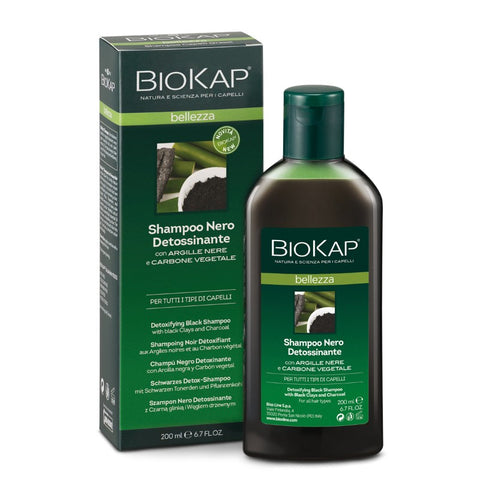 Comprar online CHAMPU DETOX WITH BLACK CLAYS AND CHARCOAL 200 ML de BIOKAP. Imagen 1