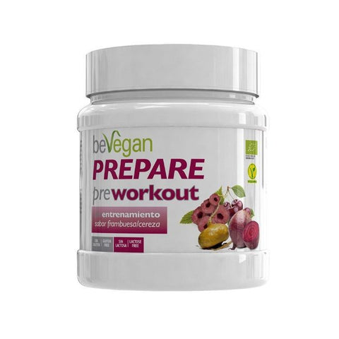 Comprar online PREPARE - PREWORKOUT SABOR FRAMBUESA Y CEREZA de BEVEGAN. Imagen 1