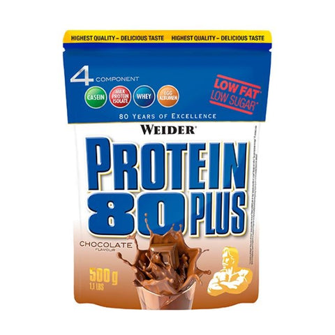 Comprar online PROTEIN 80 PLUS CHOCOLATE 500 G de WEIDER. Imagen 1