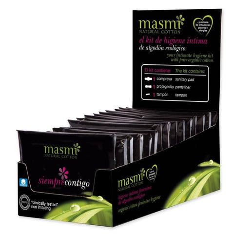 Comprar online KIT HIGIENE FEMENINA MASMI NATURAL COTTON - COHITE de MASMI. Imagen 1