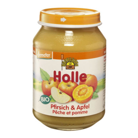 Comprar online MANZANA Y MELOCOTON +4 MESES 190g de HOLLE. Imagen 1