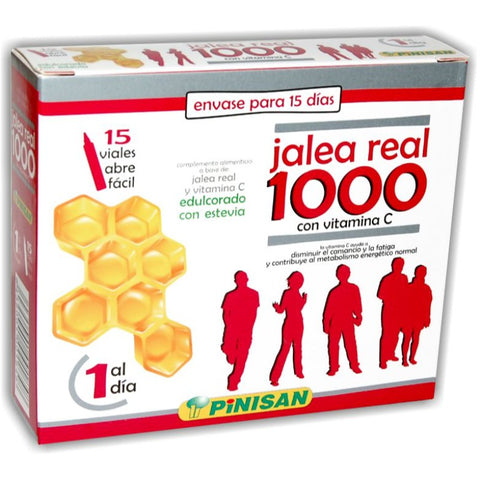 Comprar online JALEA REAL 1000 mg 15 Viales de PINISAN. Imagen 1