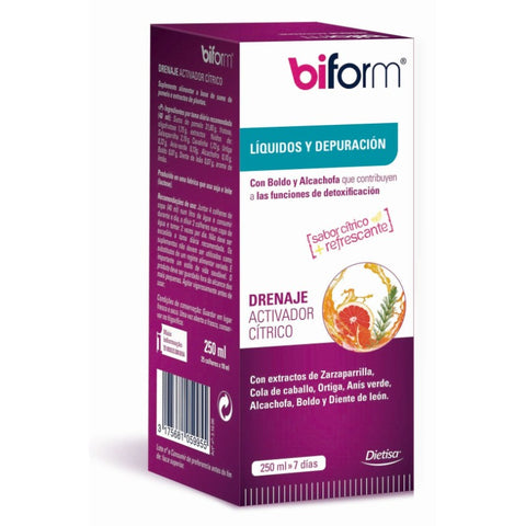 Comprar online BIFORM DRENAJE CITRICO 250 ml de BIFORM. Imagen 1