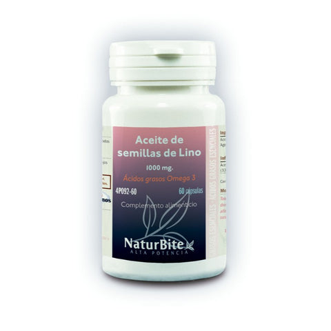 Comprar online ACEITE SEMILLAS LINO 1000 mg 60 Capos de NATURBITE. Imagen 1