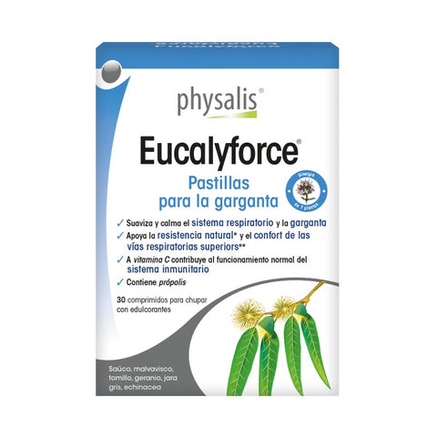 Comprar online EUCALYFORCE PASTILLAS PARA LA GARGANTA 30 Comp de PHYSALIS. Imagen 1