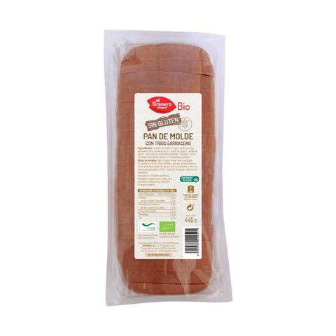Comprar online PAN DE MOLDE CON TRIGO SARRACENO S/GLUTEN BIO 445G de EL GRANERO INTEGRAL. Imagen 1