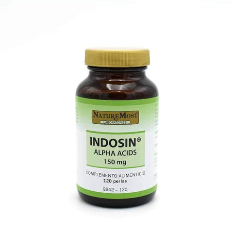 Comprar online INDOSIN 80% Alpha acids 150 mg 120 perlas de NATUREMOST. Imagen 1