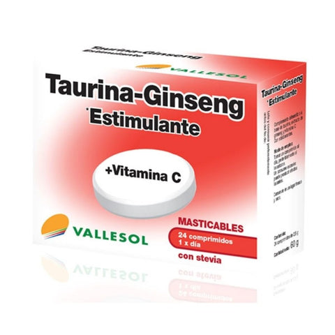 Comprar online TAURINA Y GINSENG 24 COMPRIMIDOS de VALLESOL. Imagen 1