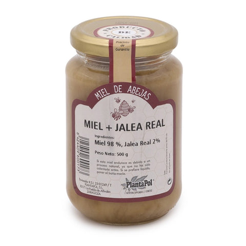 Comprar online MIEL NATURAL CON JALEA REAL BOTE CRISTAL 500 G de PLANTA POL. Imagen 1