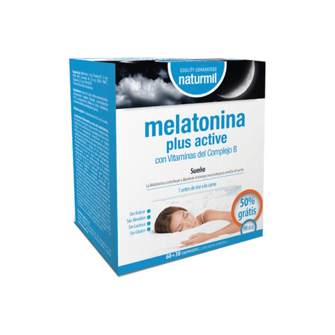 Comprar online MELATONINA PLUS ACTIVE 60 Comp de NATURMIL. Imagen 1