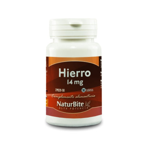 Comprar online HIERRO 14 mg 90 Tab de NATURBITE. Imagen 1