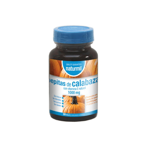 Comprar online CALABAZA PEPITAS 1000 mg 30 Perlas de NATURMIL. Imagen 1