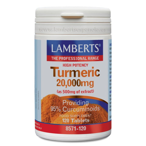 Comprar online CURCUMA TURMERIC 20.000 mg 120 de LAMBERTS. Imagen 1