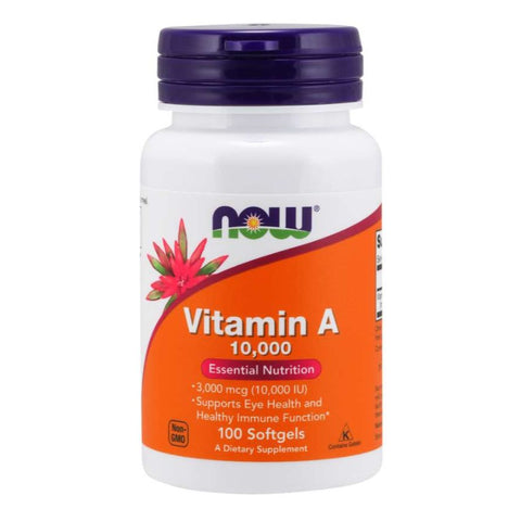 Comprar online VITAMINA A 10000 UF 100 Perlas de NOW. Imagen 1