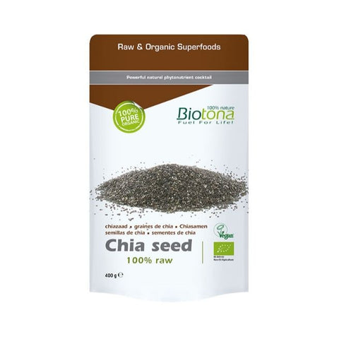 Comprar online SEMILLA DE CHIA NEGRA CRUDA 400 G de BIOTONA. Imagen 1