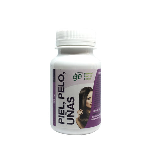Comprar online PIEL, PELO, UðAS (60 CAPSULAS 522MG) 140 X 45 de GENERAL HEALTH FOODS. Imagen 1