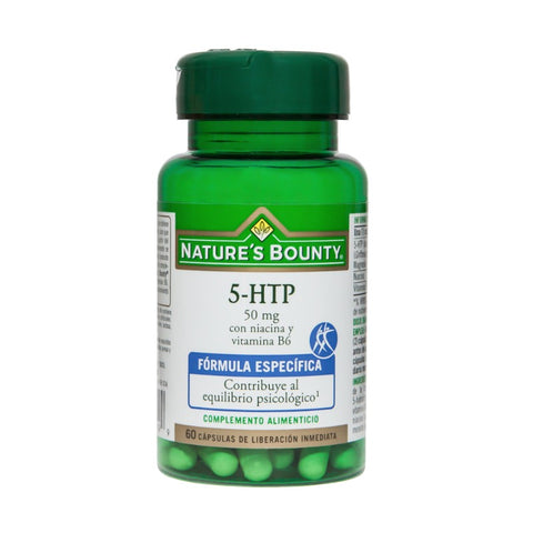 Comprar online 5 HTP 50 mg CON NIACINA Y VITAMINA B6 60 Caps de NATURE´S  BOUNTY. Imagen 1