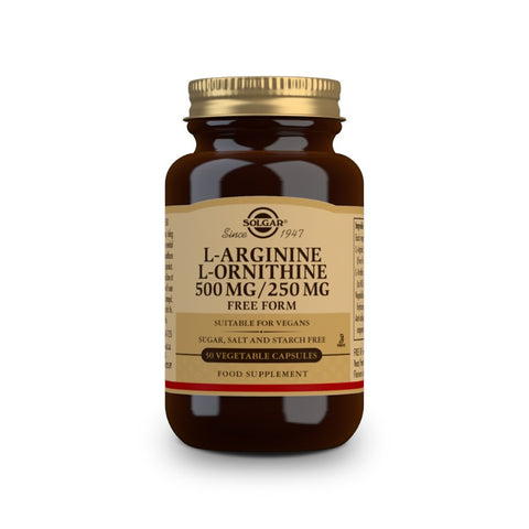 Comprar online L-ARGININA L-ORNITINA 50 Vcaps de SOLGAR. Imagen 1