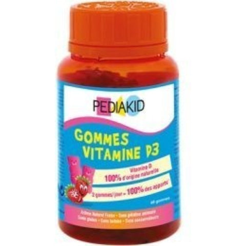 Comprar online PEDIAKID 60 GOMINOLAS OSITOS VITAMINA D3 SABOR FRE de INELDEA. Imagen 1