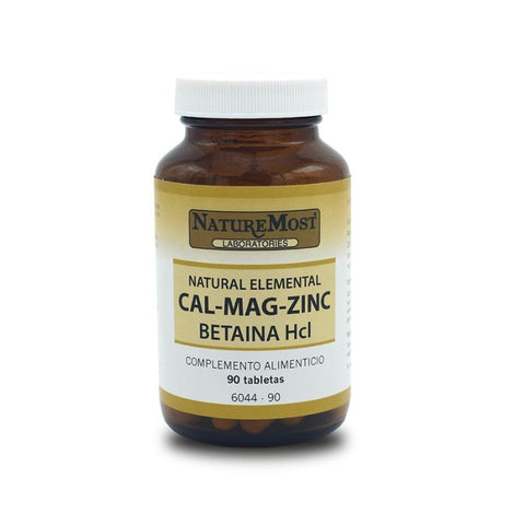 Comprar online CAL-MAG-ZINC BETAINA Hcl 90 Tab de NATUREMOST. Imagen 1