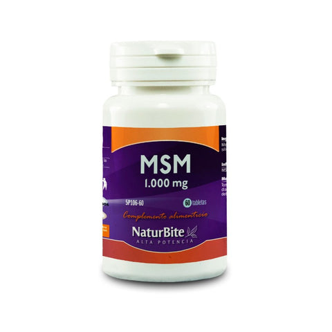 Comprar online OPT MSM 1000 mg 60 Tabs de NATURBITE. Imagen 1