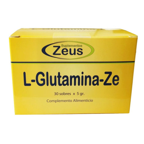 Comprar online L-GLUTAMINA-Ze (Envase 30 sobres x 5 gr) de ZEUS. Imagen 1