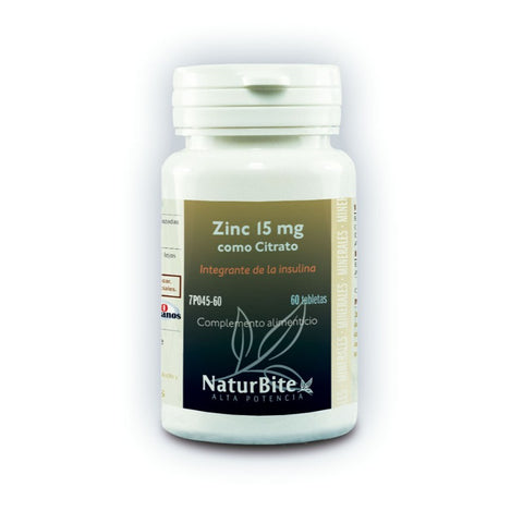 Comprar online ZINC 15 mg COMO CITRATO 60 Tab de NATURBITE. Imagen 1
