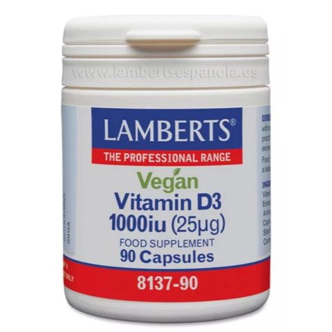Comprar online VEGAN VITAMINA D3 1000 UI (25UG) 90 Caps de LAMBERTS. Imagen 1