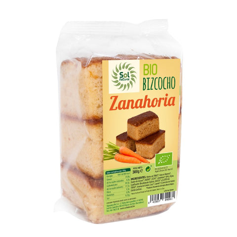 Comprar online BIZCOCHO CON ZANAHORIA BIO 300 g de SOLNATURAL. Imagen 1