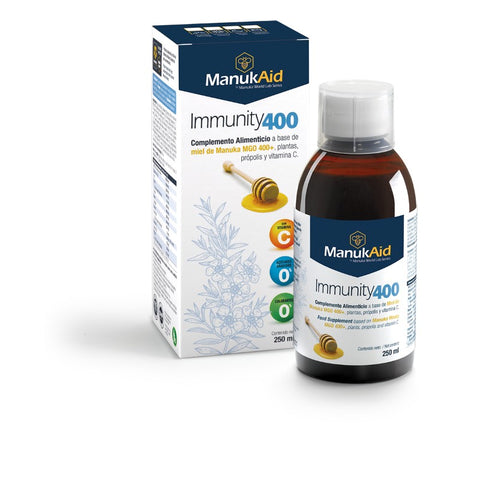 Comprar online MANUKAID IMMUNITY 400+ JARABE 250ML - PACK 6U. + E de MANUKA NEW ZEALAND. Imagen 1