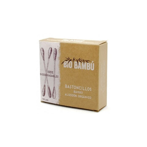 Comprar online BASTONCILLOS DE BAMBU Y ALGODON ECO 100 Unidades de BIOBAMBU. Imagen 1
